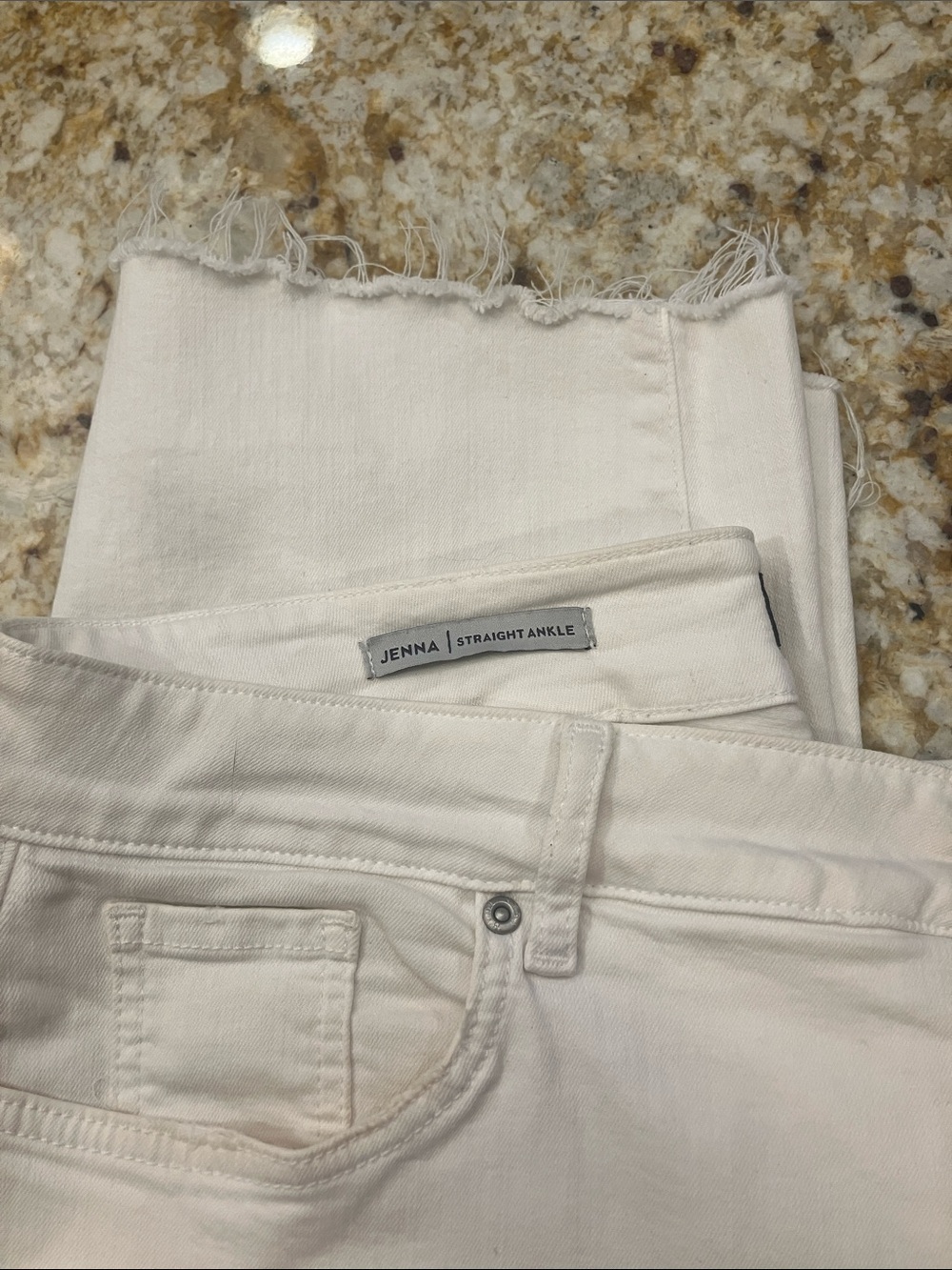 NYDJ Jenna Straight Ankle Jeans in White